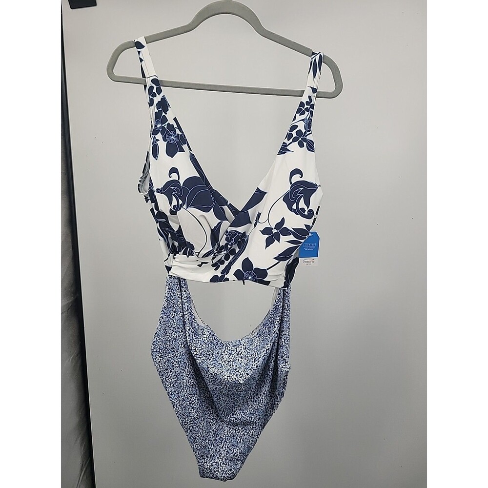 New Land's End One Piece Swimsuit Bathing Suit Sz 22W Beach Vacation Resort